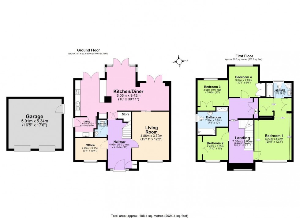 Floorplan for Winifred Close, Nottingham
