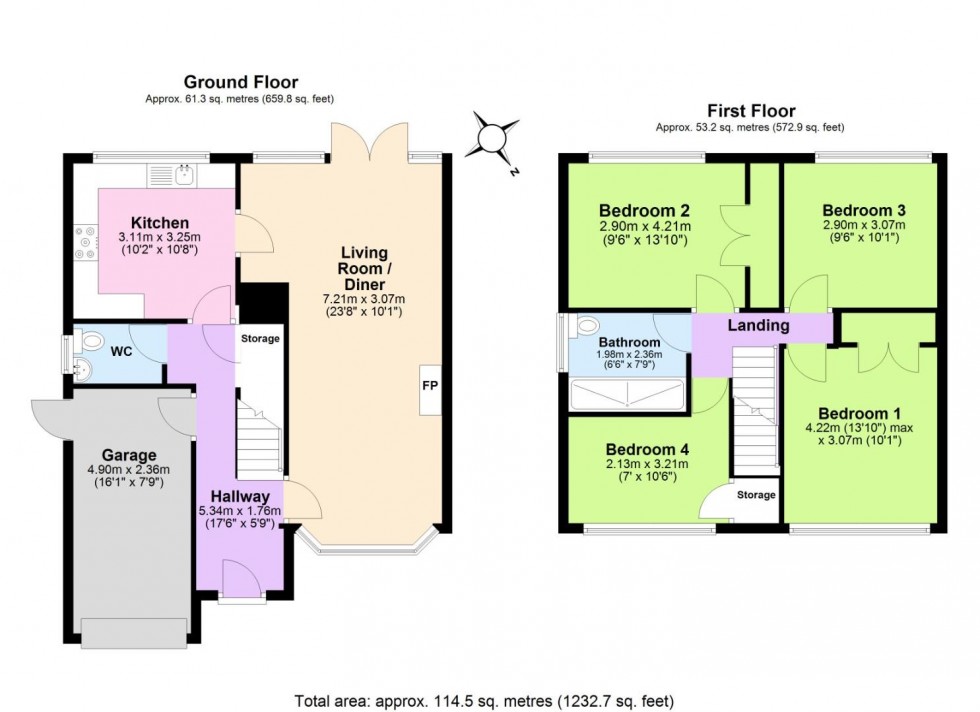 Floorplan for Fleam Road, Nottingham