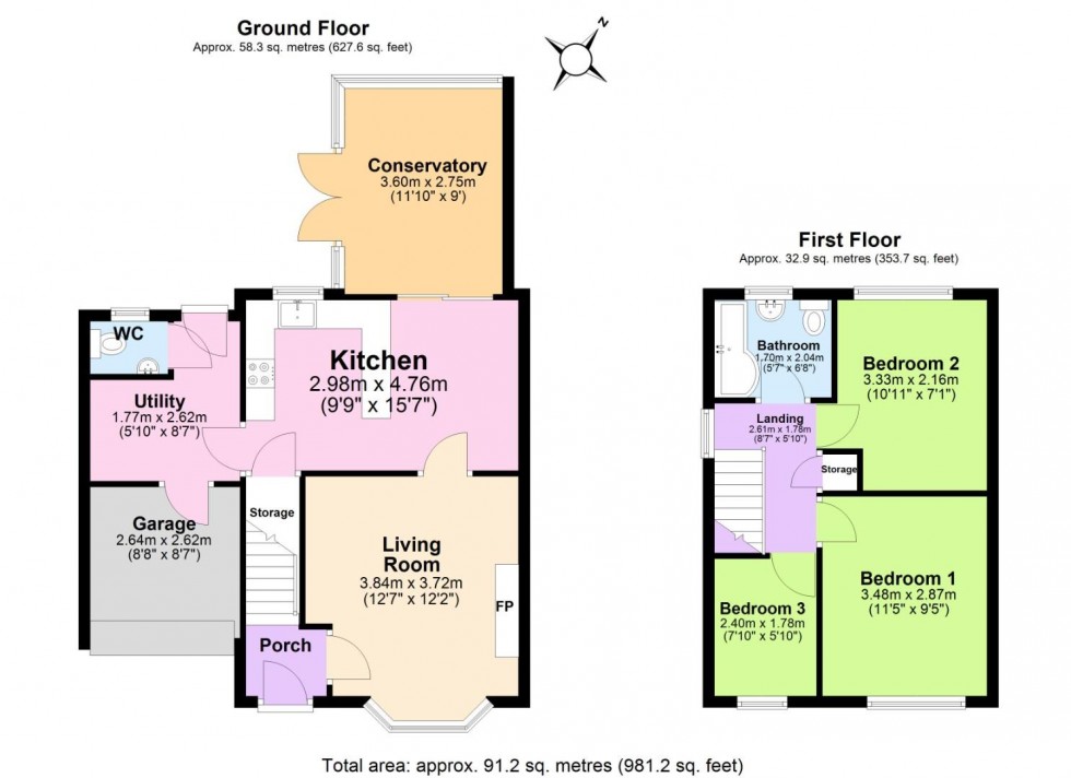 Floorplan for Coalville Lane, Ravenstone