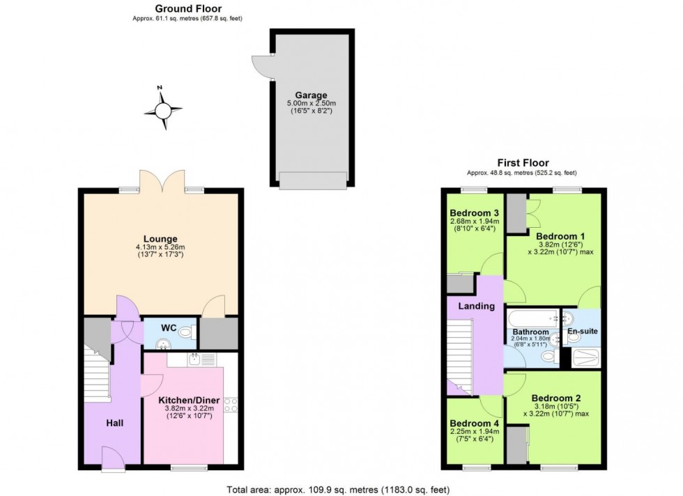 Floorplan for Bluebell Grove, Woodville, Swadlincote