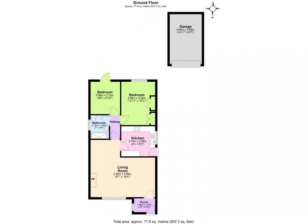Floorplan for West View, West Bridgford, Nottingham