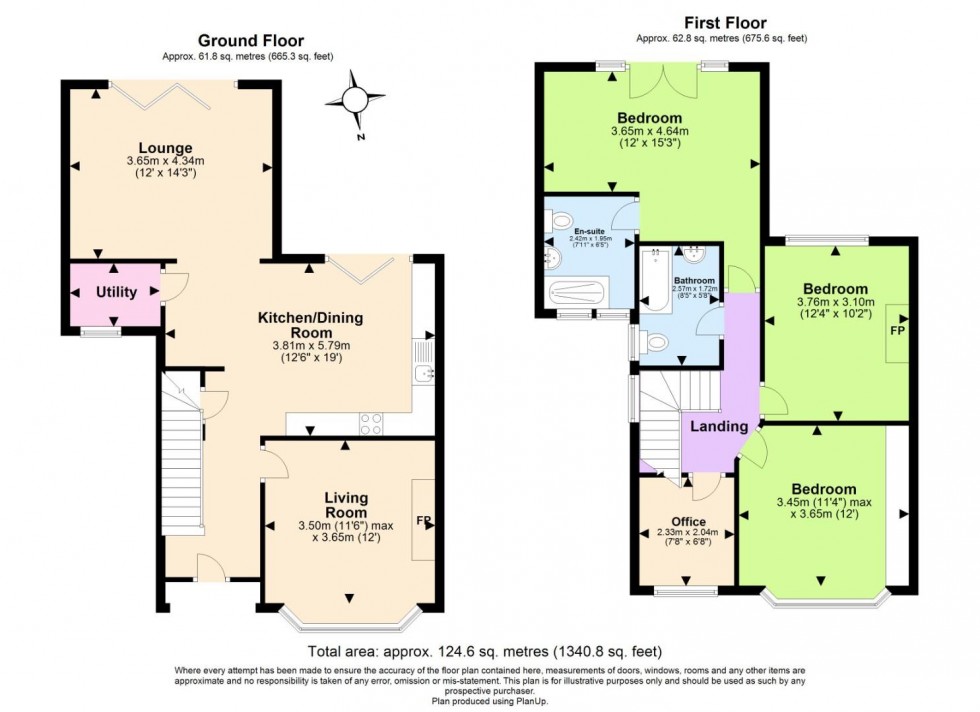 Floorplan for Rutland Road, West Bridgford, Nottingham