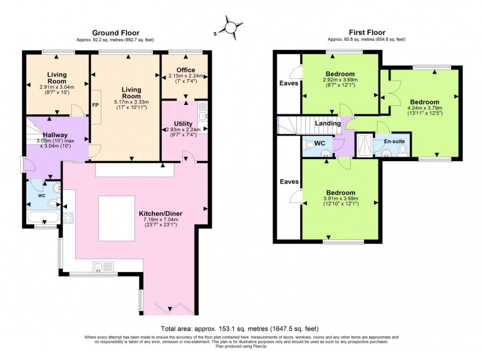 Floorplan for Adams Hill, Keyworth, Nottingham