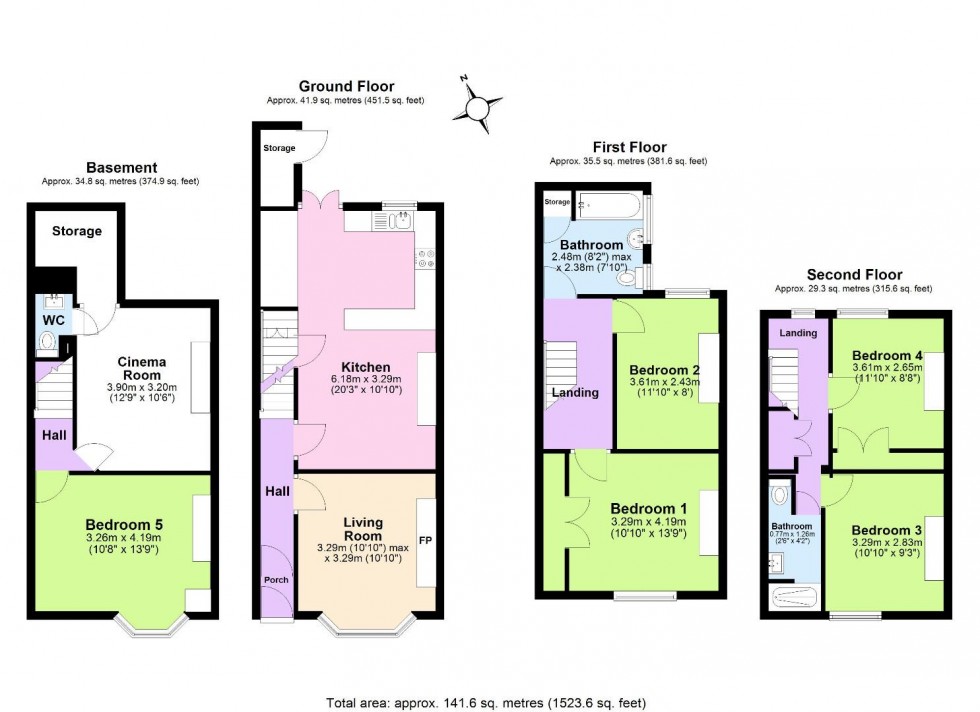 Floorplan for Rosebery Avenue, West Bridgford, Nottingham