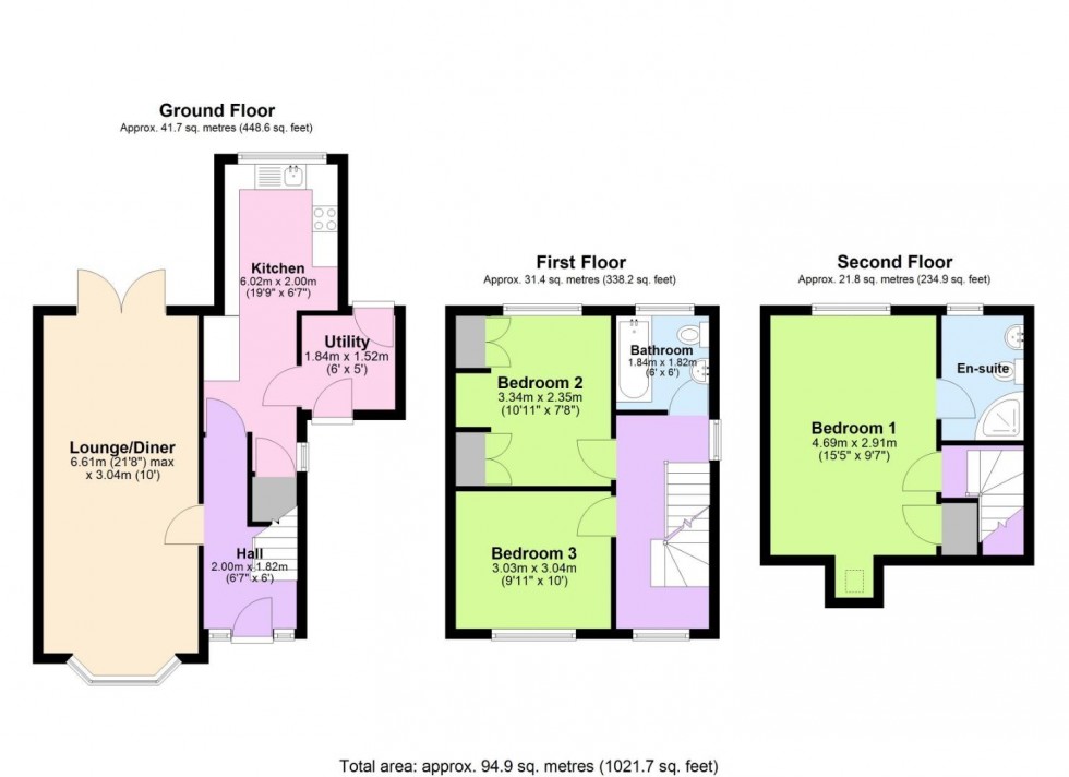 Floorplan for Castlecroft Road, Wolverhampton