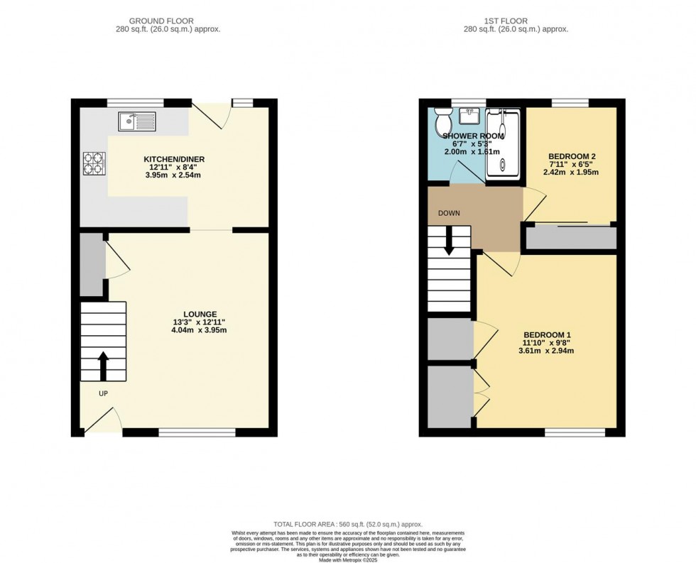 Floorplan for Shakespeare Close, Tamworth