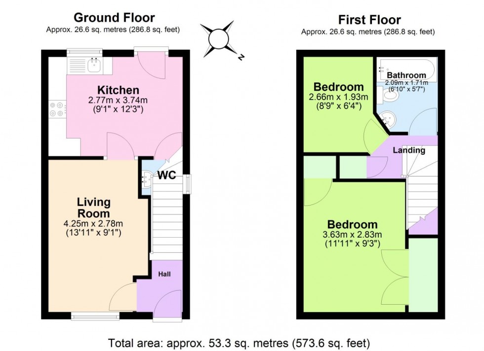 Floorplan for Revena Close, Colwick, Nottingham