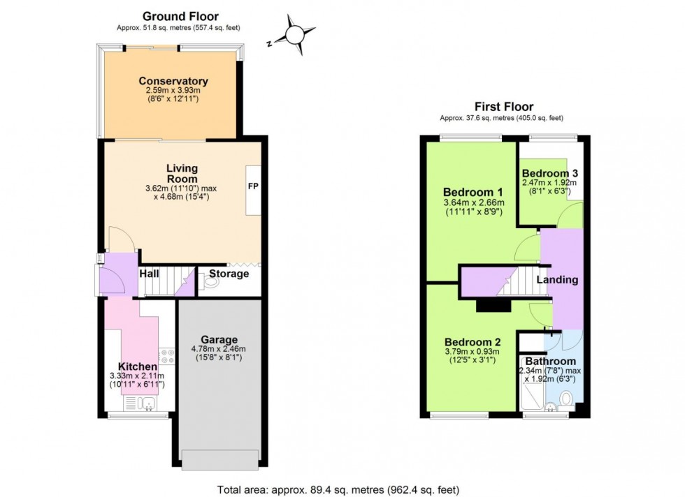 Floorplan for Audens Way, Midway, Swadlincote
