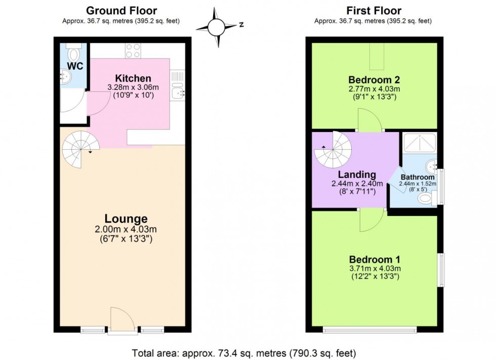 Floorplan for Kirkland Close, Ashby-De-La-Zouch