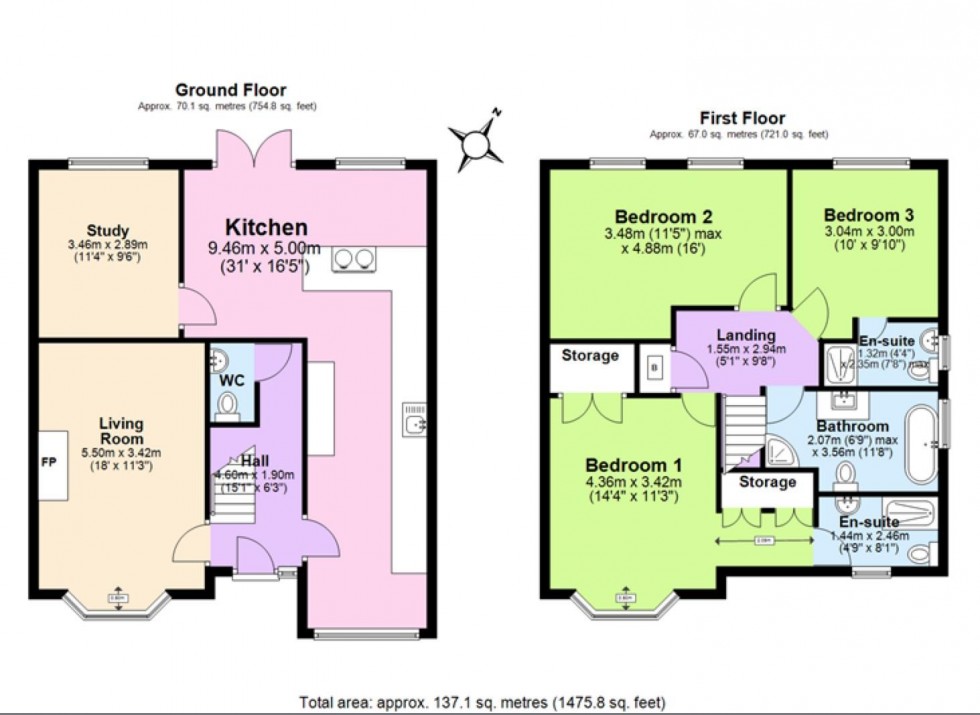 Floorplan for Island Close, Albert Village, Swadlincote