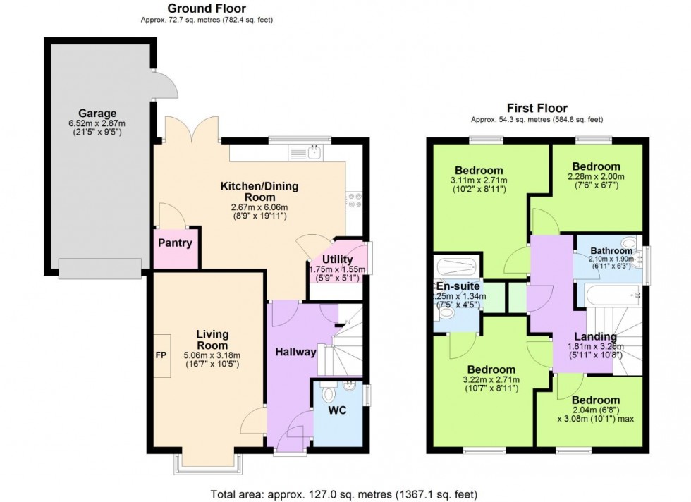 Floorplan for Autumn Road, Cotgrave, Nottingham