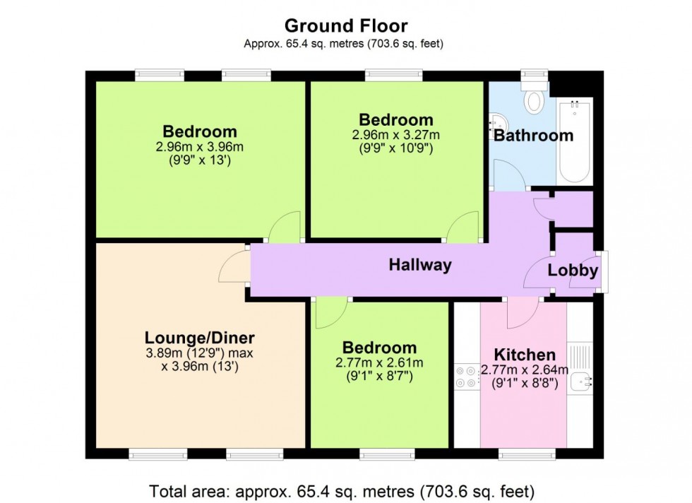 Floorplan for Stokesay Walk, West Bridgford, Nottingham