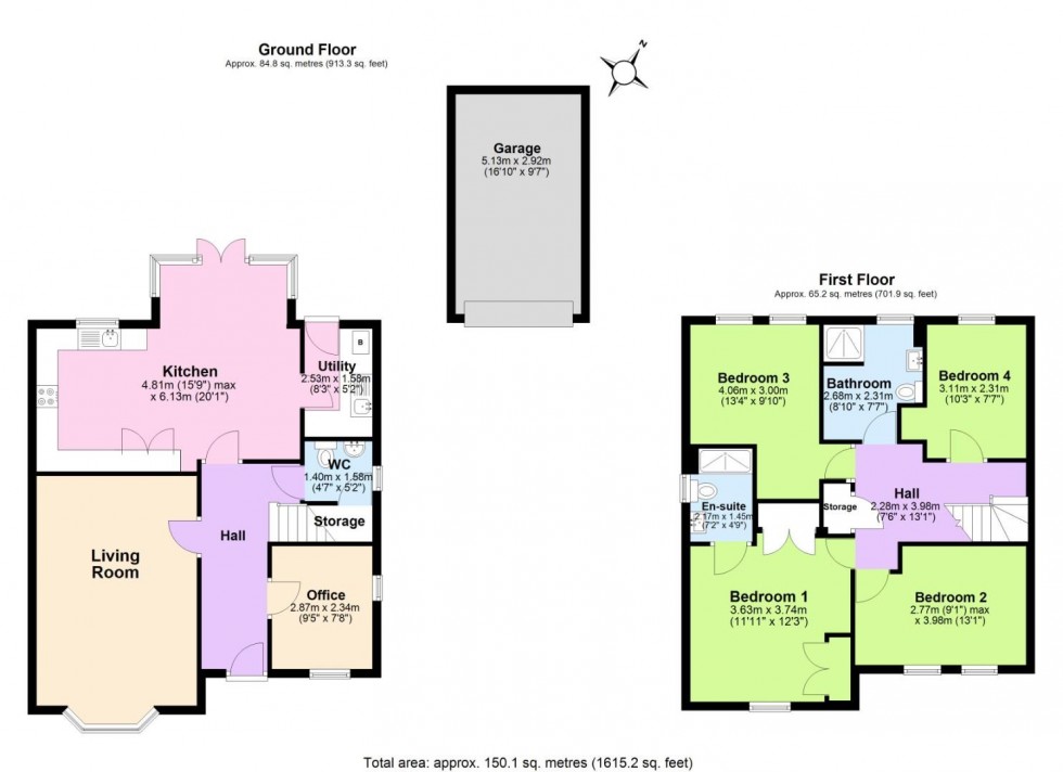 Floorplan for Dennis Way, Measham