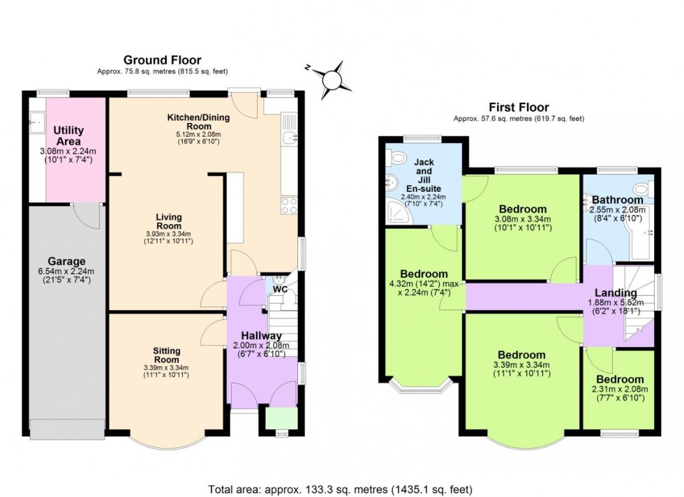 Floorplan for Waddington Drive, West Bridgford, Nottingham