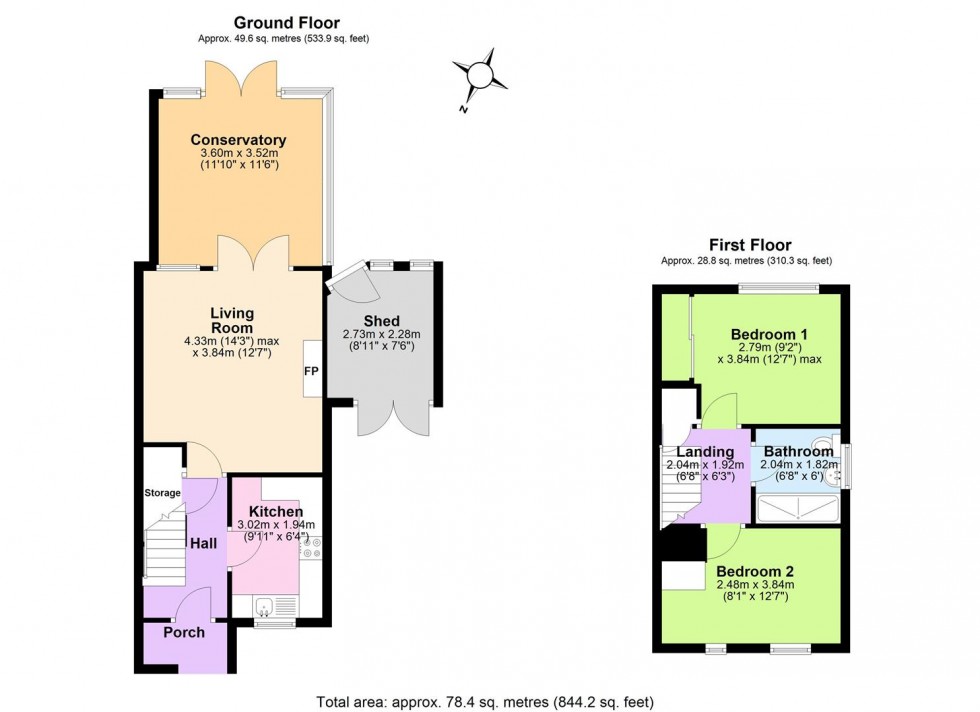 Floorplan for Bracklesham Way, Amington, Tamworth