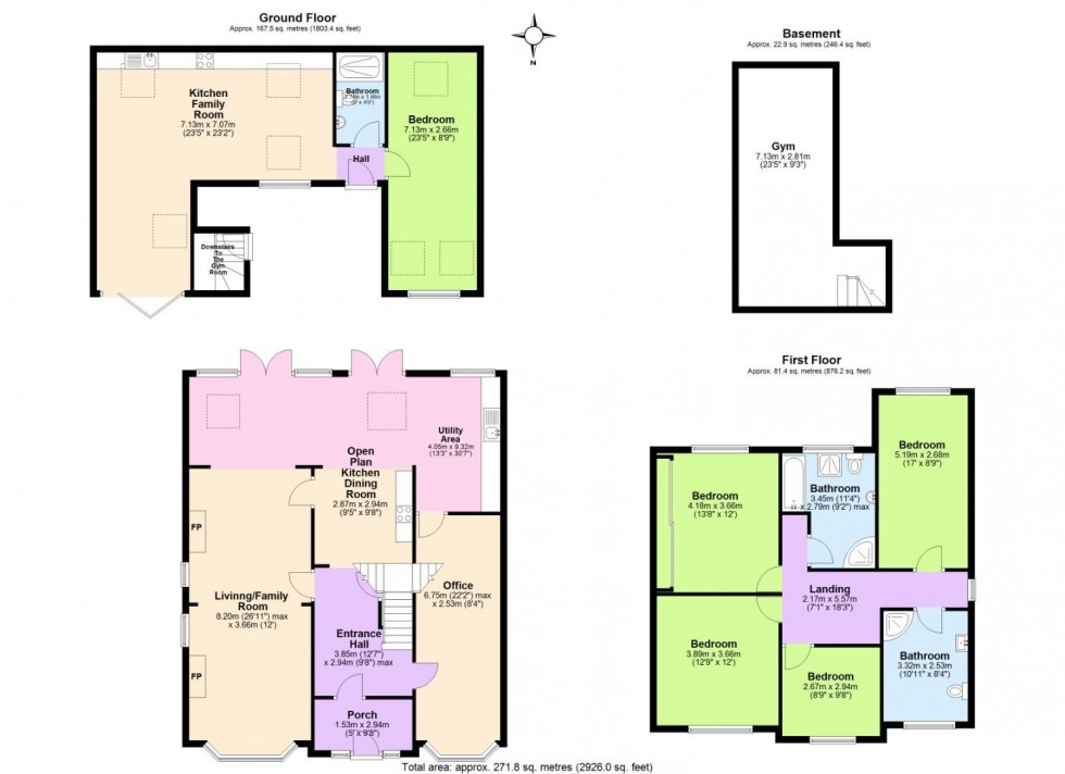 Floorplan for Davies Road, West Bridgford, Nottingham