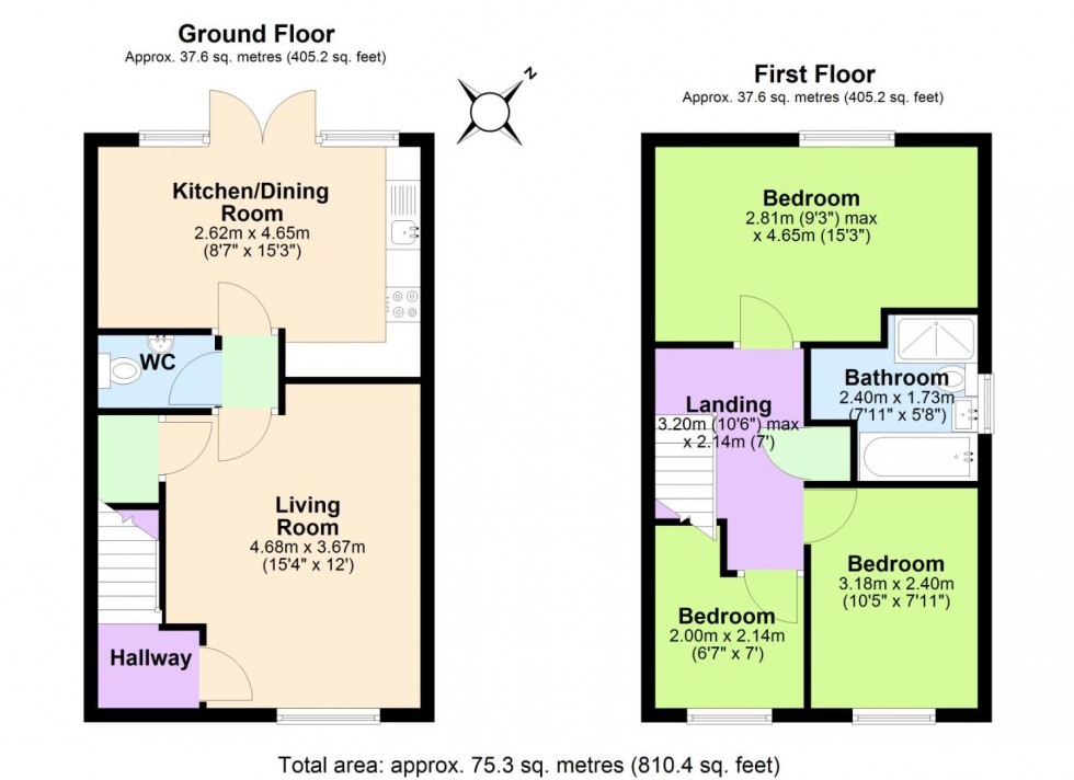 Floorplan for Spring Avenue, Ashby-De-La-Zouch