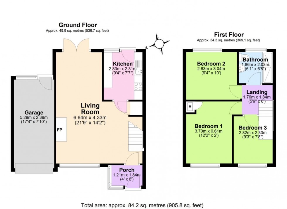 Floorplan for Stuart Way, Ashby-De-La-Zouch