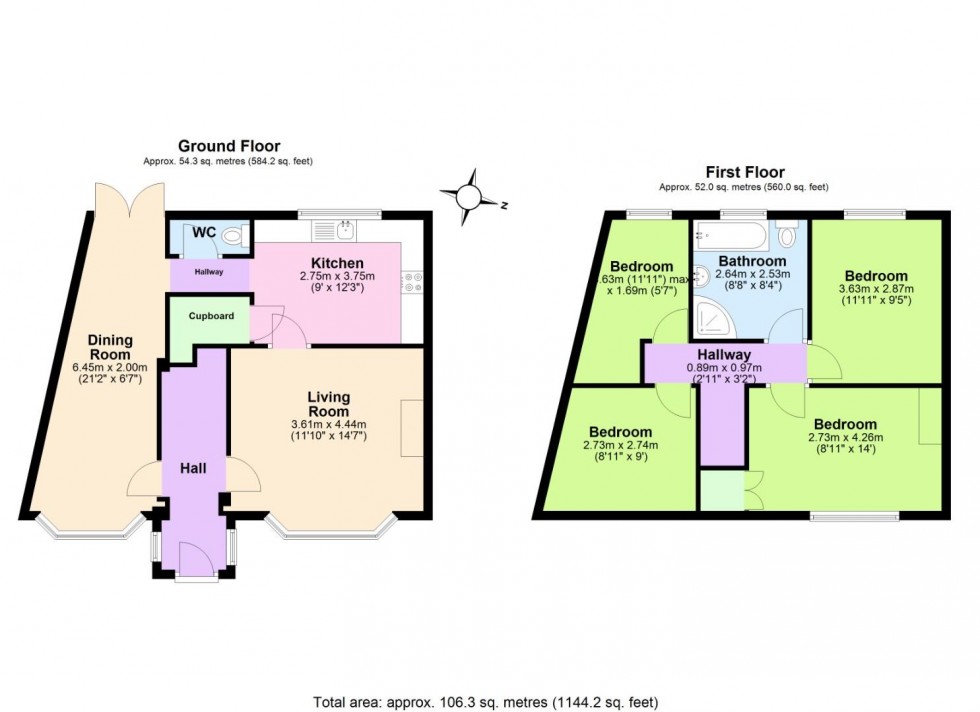 Floorplan for Brierfield Avenue, Wilford, Nottingham
