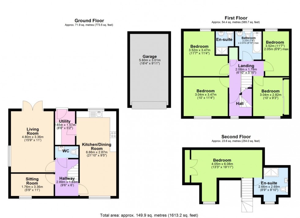 Floorplan for Bettina Gardens,, Edwalton,, Nottinghamshire