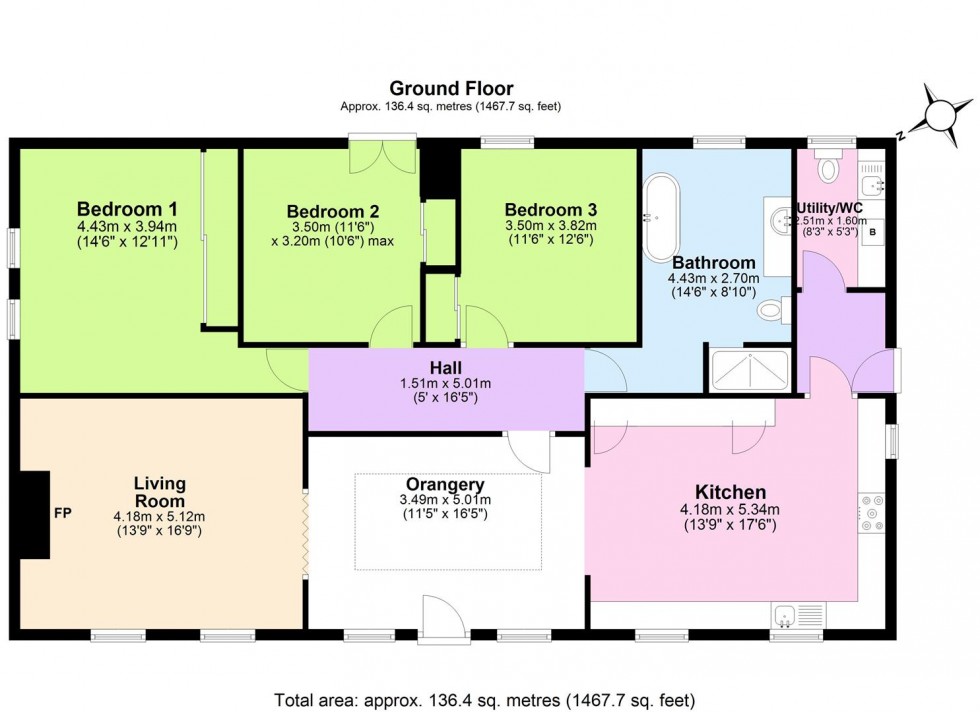 Floorplan for The Paddock, Stud Farm Drive, Bonehill, Tamworth