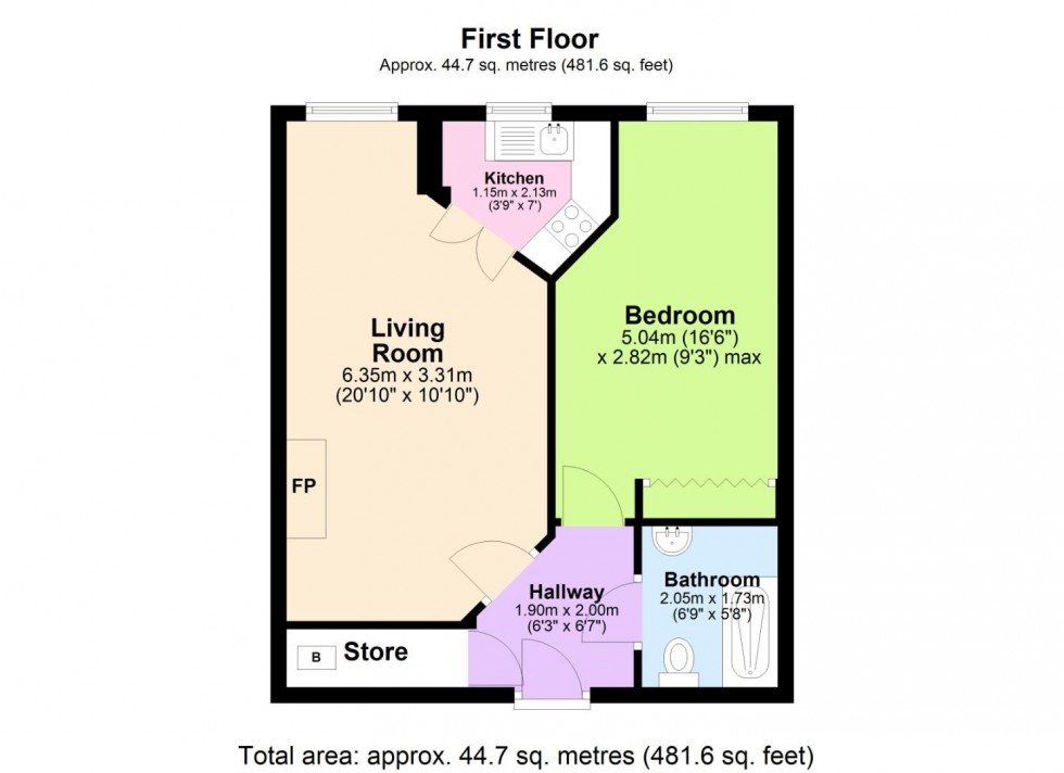 Floorplan for Giles Court, Rectory Road, West Bridgford
