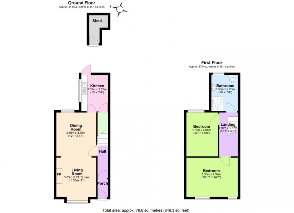 Floorplan for Byron Road, West Bridgford, Nottingham