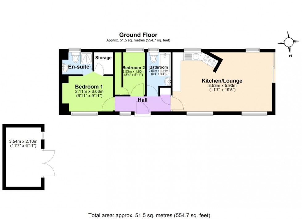 Floorplan for Luxury Lodges, Park Road, Overseal