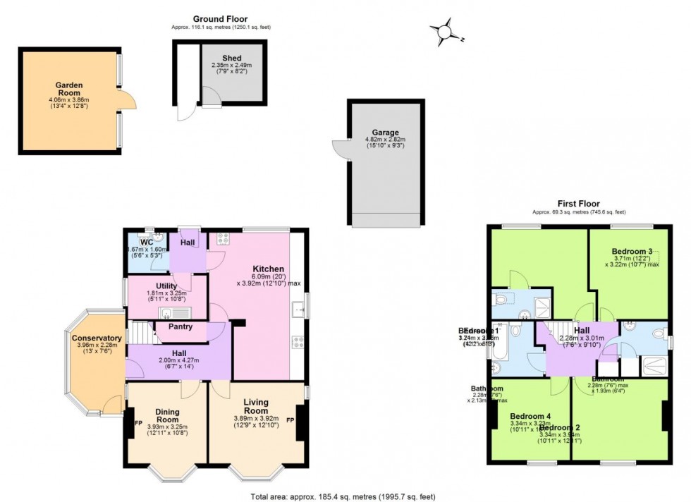 Floorplan for Glendair, Measham, Swadlincote