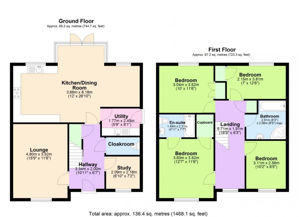 Floorplan for Elwin Grove, Radcliffe on Trent, Nottingham