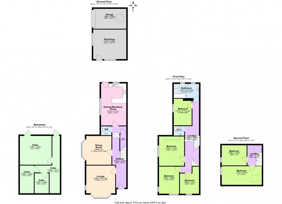 Floorplan for George Road, West Bridgford, Nottingham