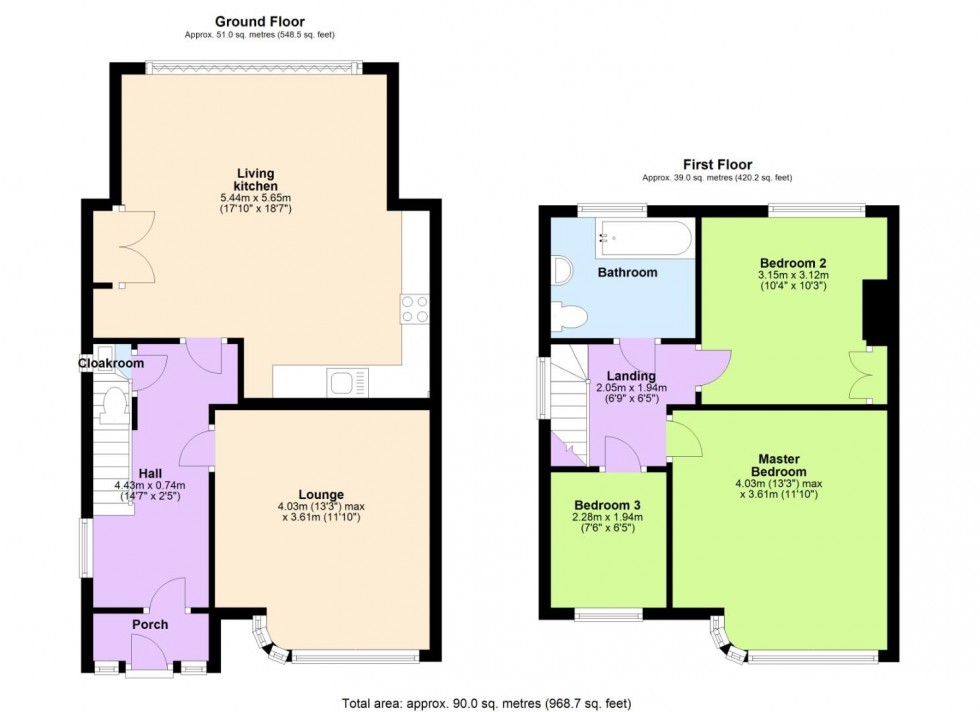 Floorplan for Tollerton Lane, Tollerton, Nottingham