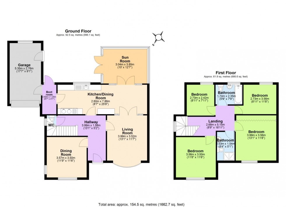 Floorplan for Flawforth Avenue, Ruddington, Nottingham