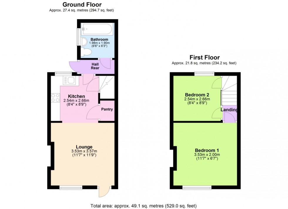 Floorplan for Edwinstowe Avenue, West Bridgford, Nottingham