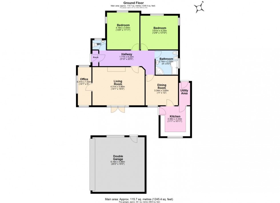 Floorplan for Sutherland Drive, West Bridgford, Nottingham