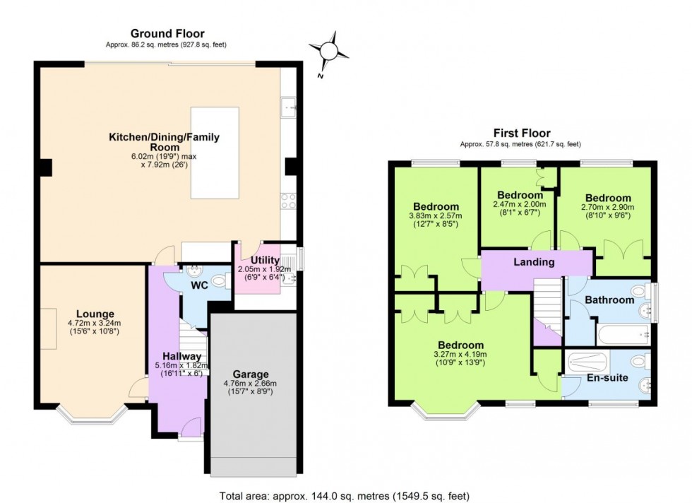 Floorplan for Covent Gardens, Radcliffe-On-Trent, Nottingham