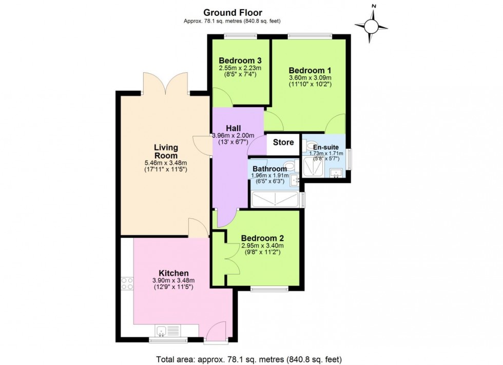 Floorplan for Cross Street, Castle Gresley