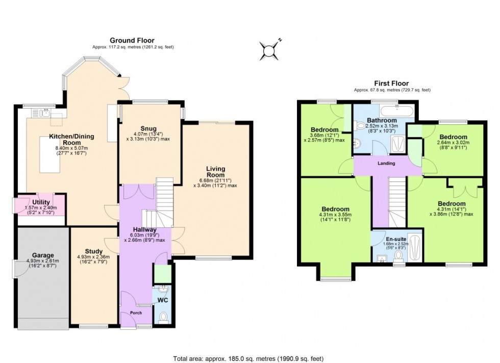 Floorplan for Hallfields, Edwalton, Nottingham