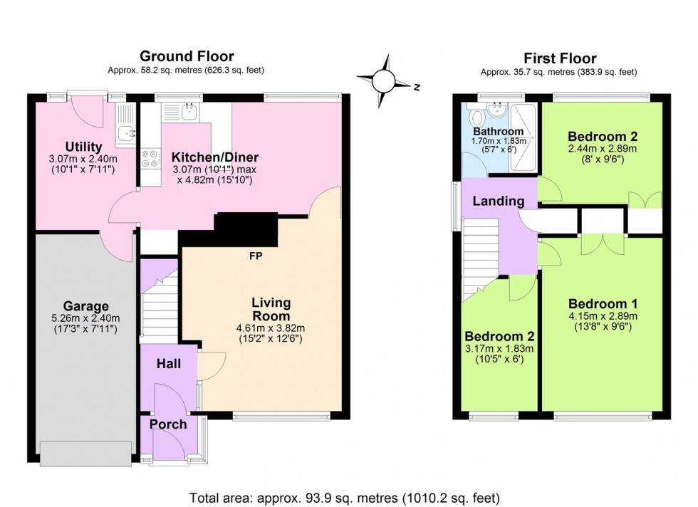 Floorplan for Dama Road, Fazeley, Tamworth