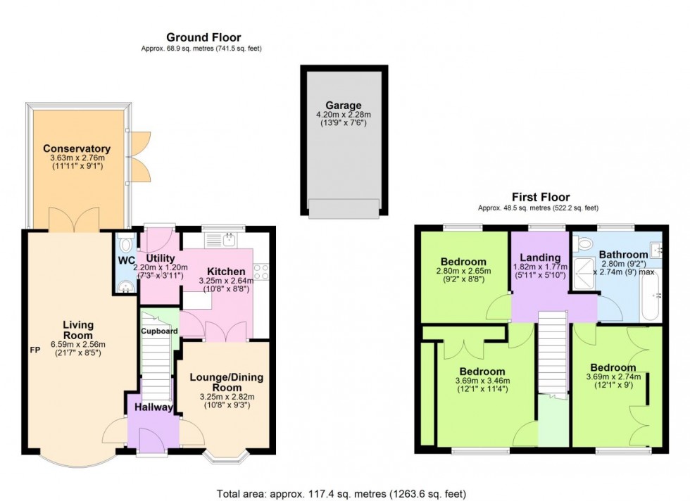 Floorplan for White Furrows, Cotgrave, Nottingham