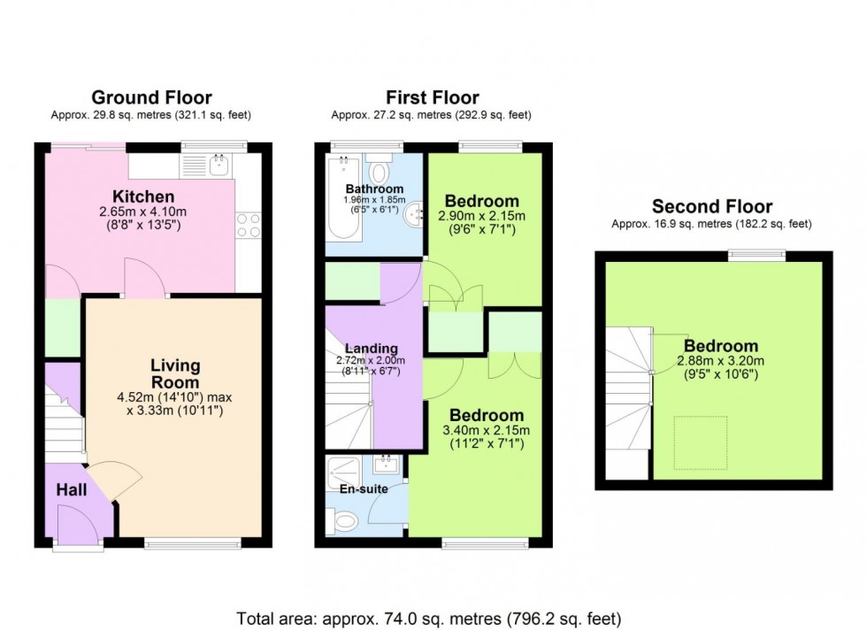 Floorplan for Ullswater Close, Gamston, Nottingham