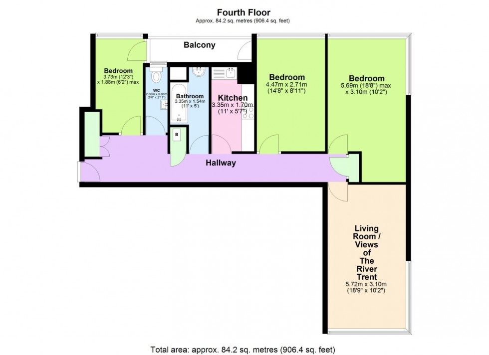 Floorplan for Wilford Lane, West Bridgford, Nottingham