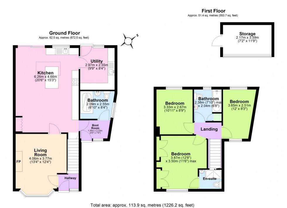 Floorplan for Ashley Crescent, Keyworth, Nottingham