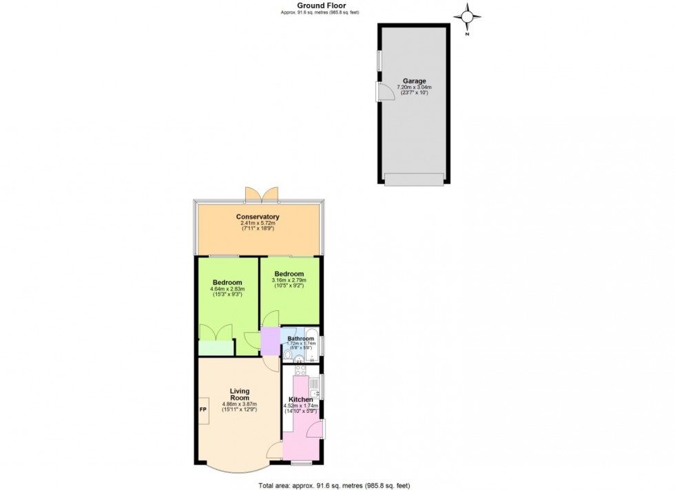 Floorplan for Ash Grove, Keyworth, Nottingham