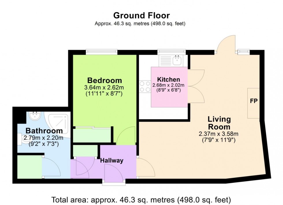 Floorplan for Rectory Road, West Bridgford, Nottingham