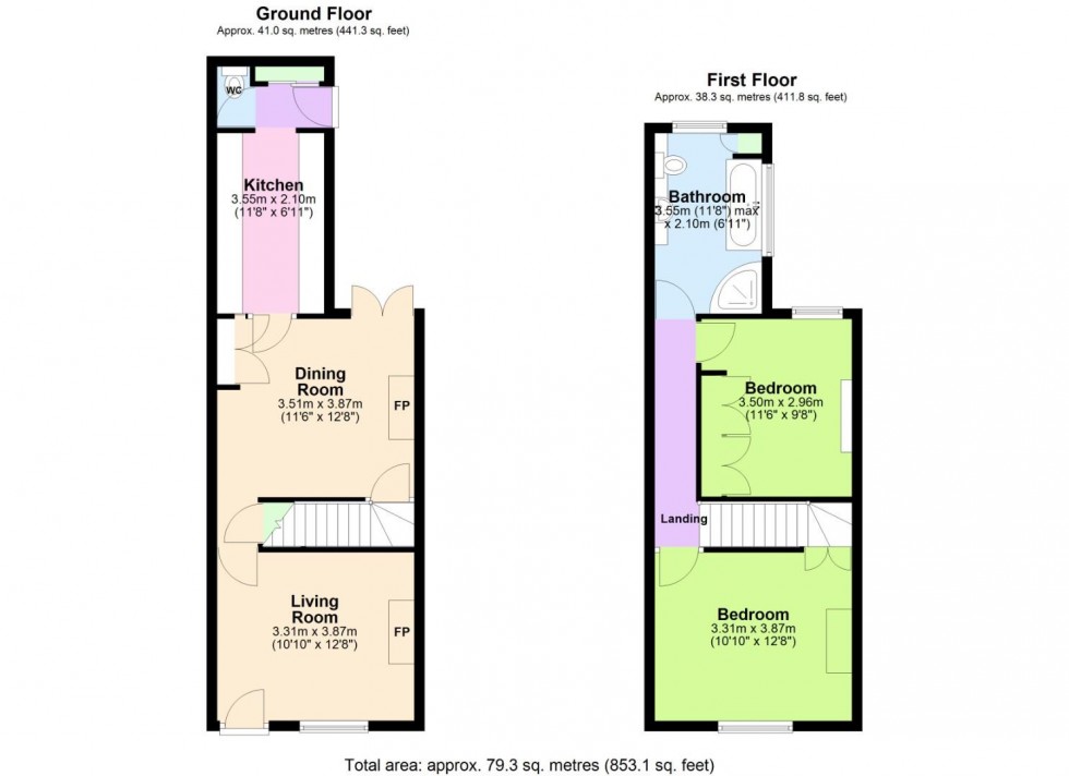 Floorplan for Clumber Road, West Bridgford, Nottingham