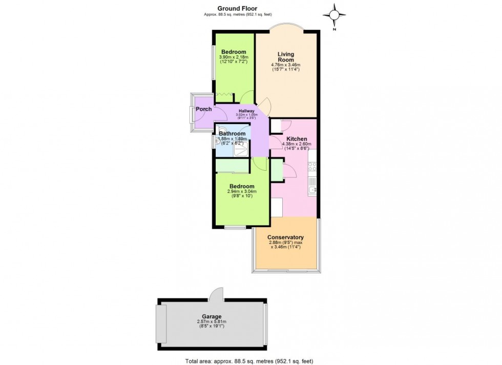 Floorplan for Brookthorpe Way, Nottingham