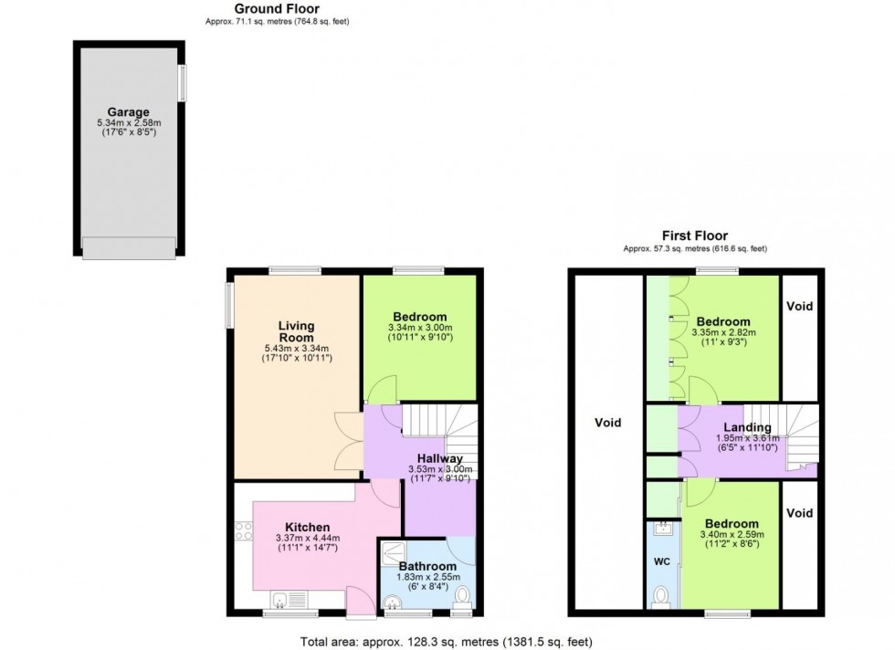 Floorplan for Nursery Close, Nottingham