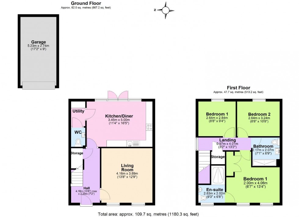 Floorplan for Woolley Avenue, Hugglescote