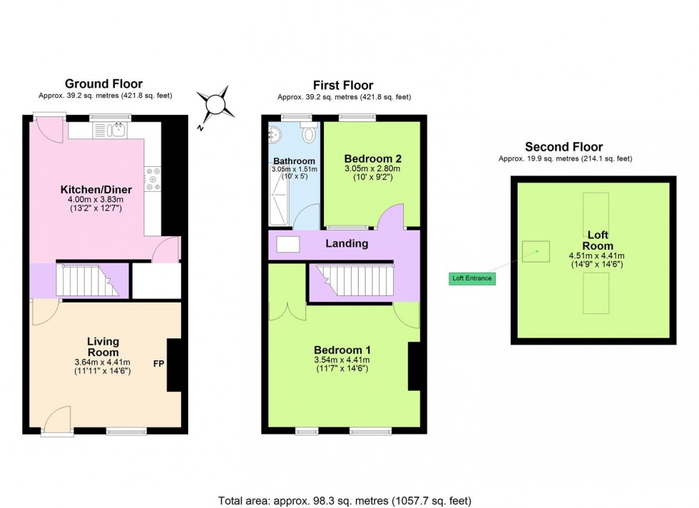 Floorplan for Hearthcote Road, Swadlincote